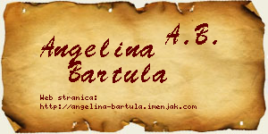 Angelina Bartula vizit kartica